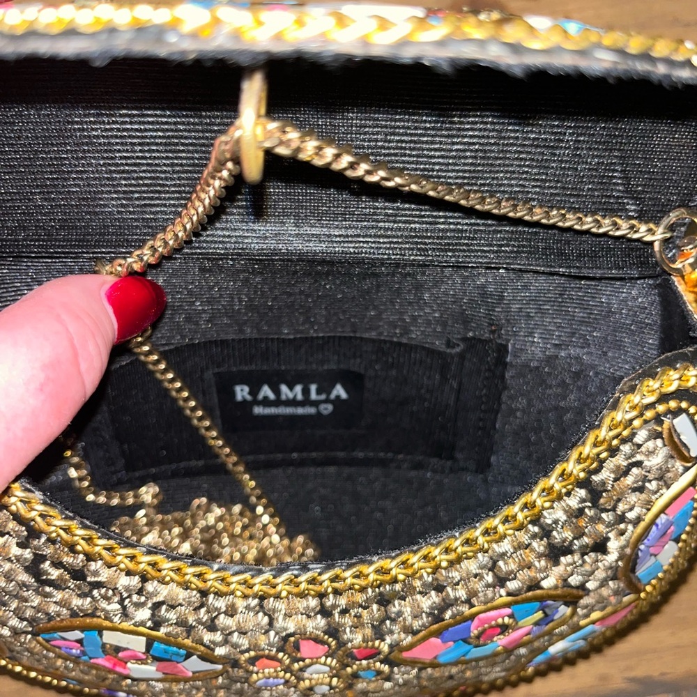 🚨RAMLA👛NWOT authentic RAMLA handmade Moroccan mosaic evening bag. - Picture 7 of 7
